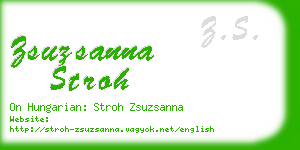 zsuzsanna stroh business card